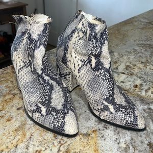 Snake skin booties